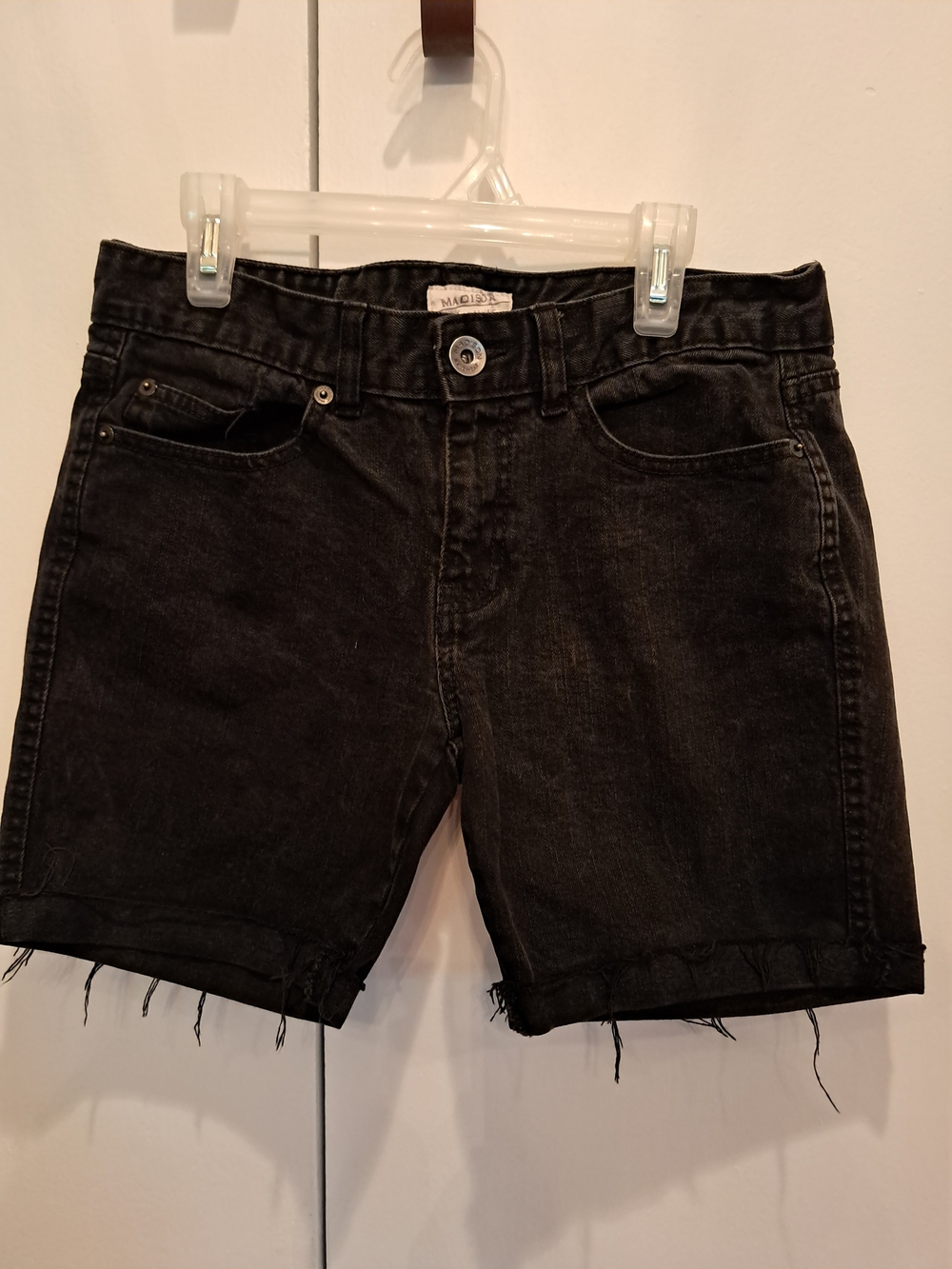 Madison Black Denim Cutoff Shorts